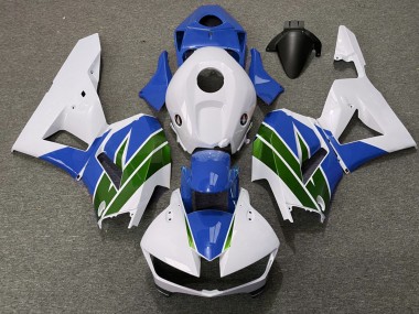 Grün & Blau Glänzend 2013-2023 Honda CBR600RR Motorrad Verkleidung