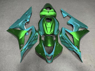 Grün-Blaugrün 2007-2008 Honda CBR600RR Motorrad Verkleidung