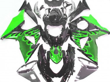 Grün Flamme 2009-2016 Suzuki GSXR 1000 Motorrad Verkleidung