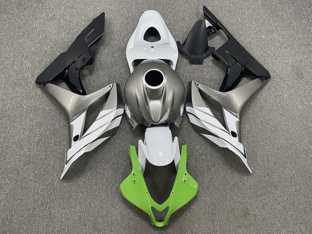 Grün-Weiß & Grau 2007-2008 Honda CBR600RR Motorrad Verkleidung