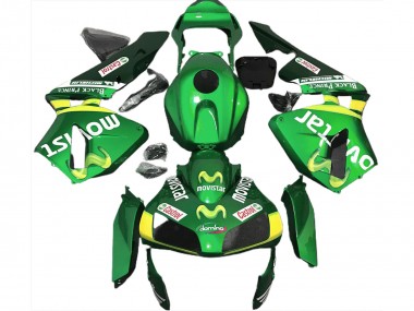 Grün Movistar 2003-2004 Honda CBR600RR Motorrad Verkleidung