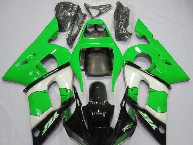 Grün Weiß & Schwarz 1998-2002 Yamaha R6 Motorrad Verkleidung