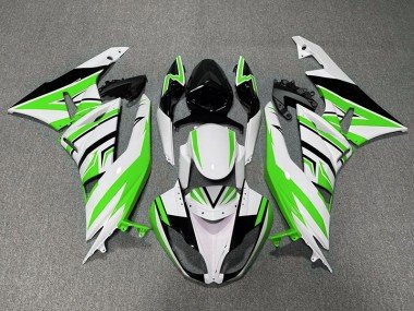 Grün-Weiß & Schwarz Zag 2009-2012 Kawasaki ZX6R Motorrad Verkleidung