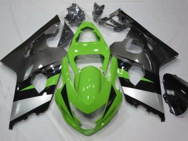 Grün & Silber 2004-2005 Suzuki GSXR 600-750 Motorrad Verkleidung