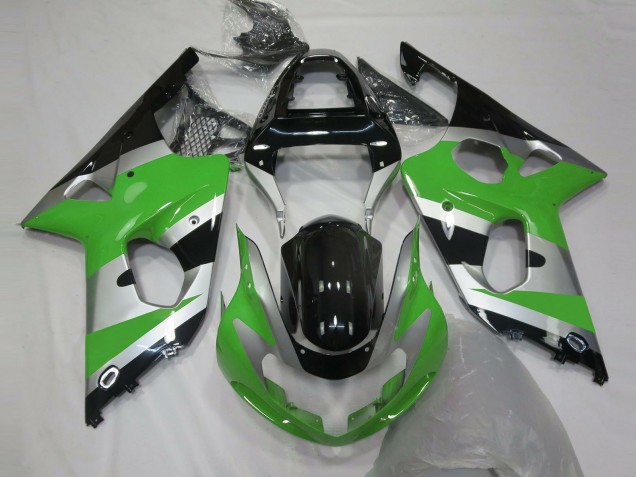 Grün Silber OEM Stil 2000-2002 Suzuki GSXR 1000 Motorrad Verkleidung