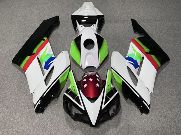 Grüne & Rot Flagge 2004-2005 Honda CBR1000RR Motorrad Verkleidung
