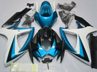 Hellblau & Weiß 2006-2007 Suzuki GSXR 600-750 Motorrad Verkleidung