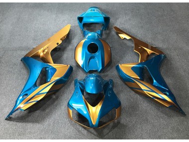 Hellblau & Gold 2006-2007 Honda CBR1000RR Motorrad Verkleidung