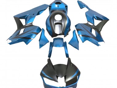 Hellblau & Matt Schwarz 2013-2023 Honda CBR600RR Motorrad Verkleidung