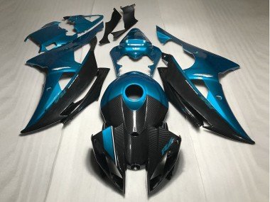 Hellblau Mit Kohlefaser Stil 2008-2016 Yamaha R6 Motorrad Verkleidung