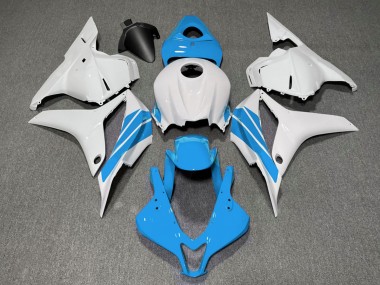 Hellblauer & Weißer Seitenstreifen 2009-2012 Honda CBR600RR Motorrad Verkleidung