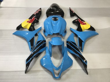 Hellblaurot Bull 2007-2008 Honda CBR600RR Motorrad Verkleidung