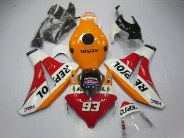Hellorange Repsol 93 2008-2011 Honda CBR1000RR Motorrad Verkleidung