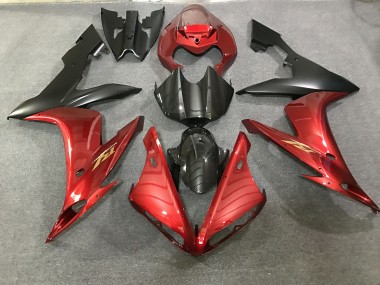 Kastanienbraun & Kohlefaser Stil 2004-2006 Yamaha R1 Motorrad Verkleidung