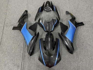 Kohlefaser & Hellblau 2015-2019 Yamaha R1 Motorrad Verkleidung