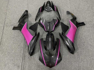 Kohlefaser & Pink 2015-2019 Yamaha R1 Motorrad Verkleidung