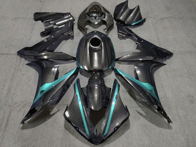 Kohlefaser Stil Mit Hellblau 2004-2006 Yamaha R1 Motorrad Verkleidung Kohlefaser Stil Mit Hellblau 2004-2006 Yamaha R1 Motorrad Verkleidung