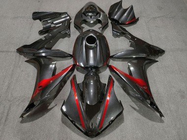 Kohlefaser Stil Mit Rot 2004-2006 Yamaha R1 Motorrad Verkleidung