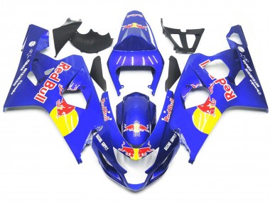 Leuchtendes Blau Rot Bull Stil 2004-2005 Suzuki GSXR 600-750 Motorrad Verkleidung