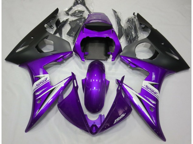 Lila-Weiß 2003-2004 Yamaha R6 Motorrad Verkleidung Lila-Weiß 2003-2004 Yamaha R6 Motorrad Verkleidung