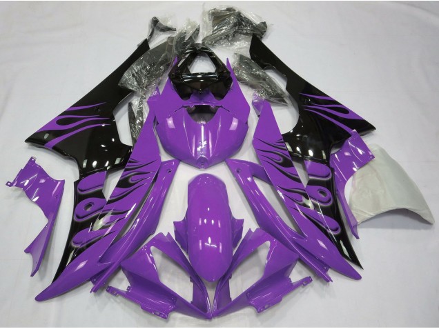 Lila Flamme-Stil 2008-2016 Yamaha R6 Motorrad Verkleidung Lila Flamme-Stil 2008-2016 Yamaha R6 Motorrad Verkleidung