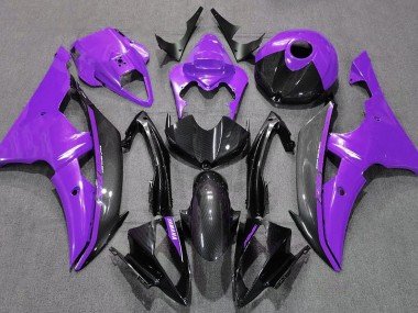 Lila Glänzend & Kohlefaser 2008-2016 Yamaha R6 Motorrad Verkleidung