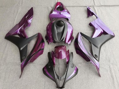 Lila & Matt Schwarz 2007-2008 Honda CBR600RR Motorrad Verkleidung