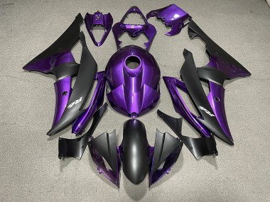 Lila & Matt Schwarz & Logos 2008-2016 Yamaha R6 Motorrad Verkleidung