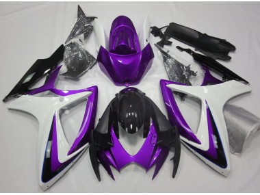 Lila & Weiß Ohne Abzeichen 2006-2007 Suzuki GSXR 600-750 Motorrad Verkleidung