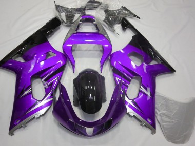 Lila & Silber 2001-2003 Suzuki GSXR 600-750 Motorrad Verkleidung