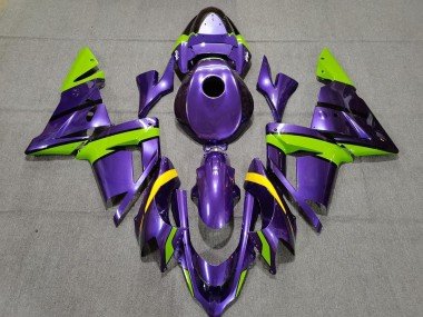Lilagrün & Gelb 2004-2005 Kawasaki ZX10R Motorrad Verkleidung