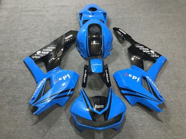 Logos In Glänzendem Blau 2013-2023 Honda CBR600RR Motorrad Verkleidung