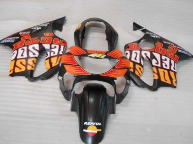 Matt Orange Schwarz & Rot 1999-2000 Honda CBR600 F4 Motorrad Verkleidung