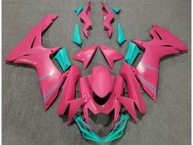 Matt Pink & Blaugrün 2011-2024 Suzuki GSXR 600-750 Motorrad Verkleidung