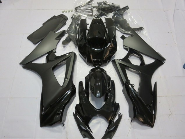 Matt Schwarz Glänzend Schwarz 2007-2008 Suzuki GSXR 1000 Motorrad Verkleidung