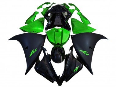 Matt Schwarz & Grün 2012-2014 Yamaha R1 Motorrad Verkleidung