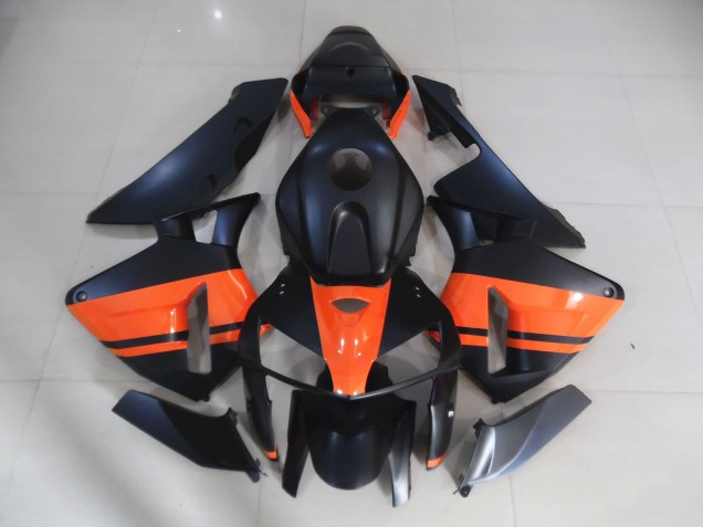 Matt Schwarz & Orange Glänzend 2005-2006 Honda CBR600RR Motorrad Verkleidung