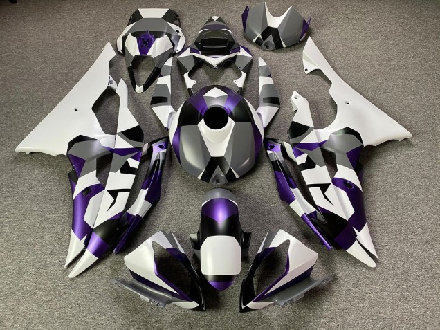 Mystischer Lila Schnee Tarnung 2008-2016 Yamaha R6 Motorrad Verkleidung Mystischer Lila Schnee Tarnung 2008-2016 Yamaha R6 Motorrad Verkleidung