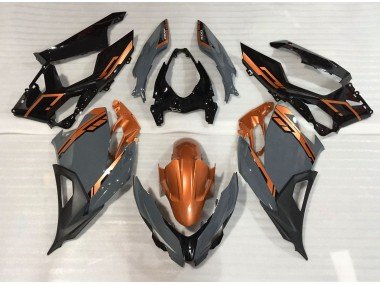 Nardo Grau & Orange 2018-2023 Kawasaki Ninja 400 Motorrad Verkleidung