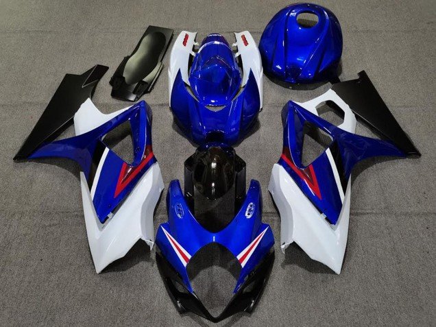OEM Stil Glanz Blau & Weiß 2007-2008 Suzuki GSXR 1000 Motorrad Verkleidung OEM Stil Glanz Blau & Weiß 2007-2008 Suzuki GSXR 1000 Motorrad Verkleidung