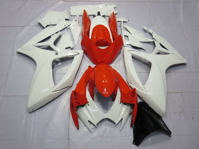 Orange & Weiß 2006-2007 Suzuki GSXR 600-750 Motorrad Verkleidung