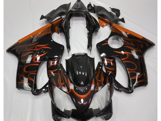 Orange Flamme 2004-2007 Honda CBR600 F4i Motorrad Verkleidung