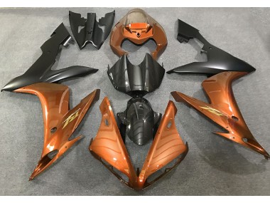 Orange Glänzend & Kohlefaser Stil 2004-2006 Yamaha R1 Motorrad Verkleidung