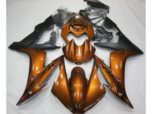 Orange Glänzend & Schwarz 2004-2006 Yamaha R1 Motorrad Verkleidung