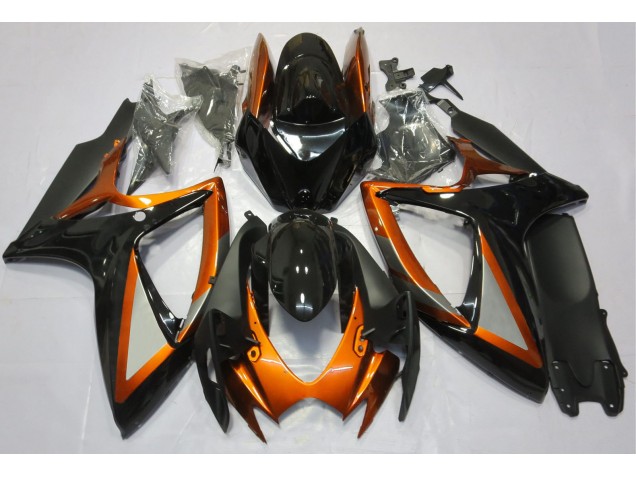 Orange Glänzend & Schwarz 2006-2007 Suzuki GSXR 600-750 Motorrad Verkleidung