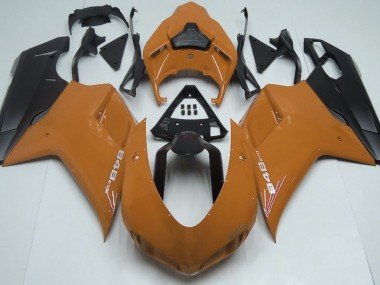 Orange Glänzend & Schwarz 2007-2014 Ducati 848 1098 1198 Motorrad Verkleidung