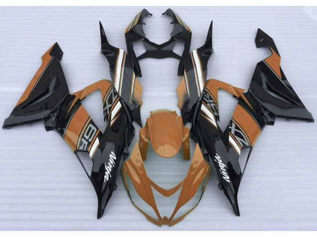 Orange Glänzend & Schwarz 2013-2018 Kawasaki ZX6R Motorrad Verkleidung