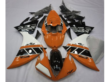 Orange Glänzend Silber & Schwarz 2012-2014 Yamaha R1 Motorrad Verkleidung