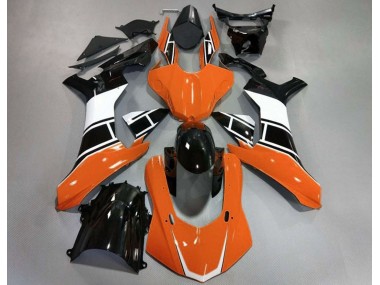 Orange Glänzend Silber & Schwarz 2015-2019 Yamaha R1 Motorrad Verkleidung