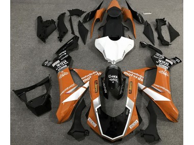 Orange Glänzender Logostil 2015-2019 Yamaha R1 Motorrad Verkleidung